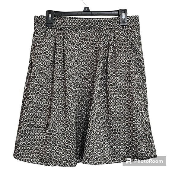 Potter’s Pot A-line skirt with pockets. Black, white & metallic gold. Women’s L - Picture 1 of 8
